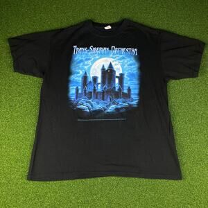 2009 Trans-Siberian Orchestra Winter Tour Spooky Castle Graphic T Shirt Sz XL